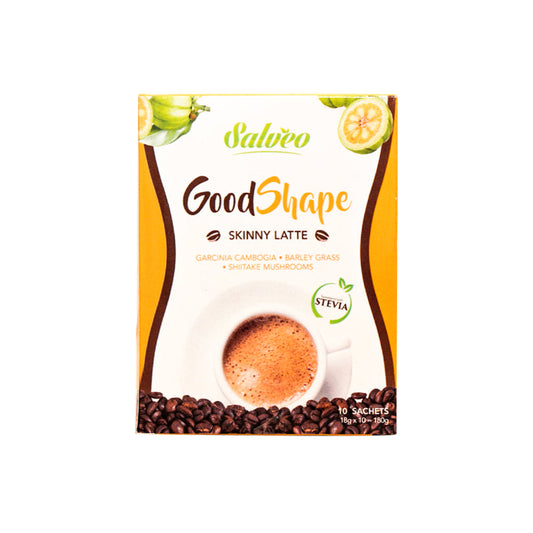 GoodShape Skinny Latte Coffee, Slimming coffee by Salveo Organics, 18grams x 10sachet